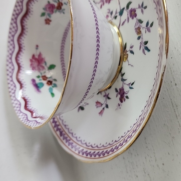 Copelands Grosvenor Teacup and Saucer, English Bone China Cups, Antique Tea Cups - Picture 7 of 8
